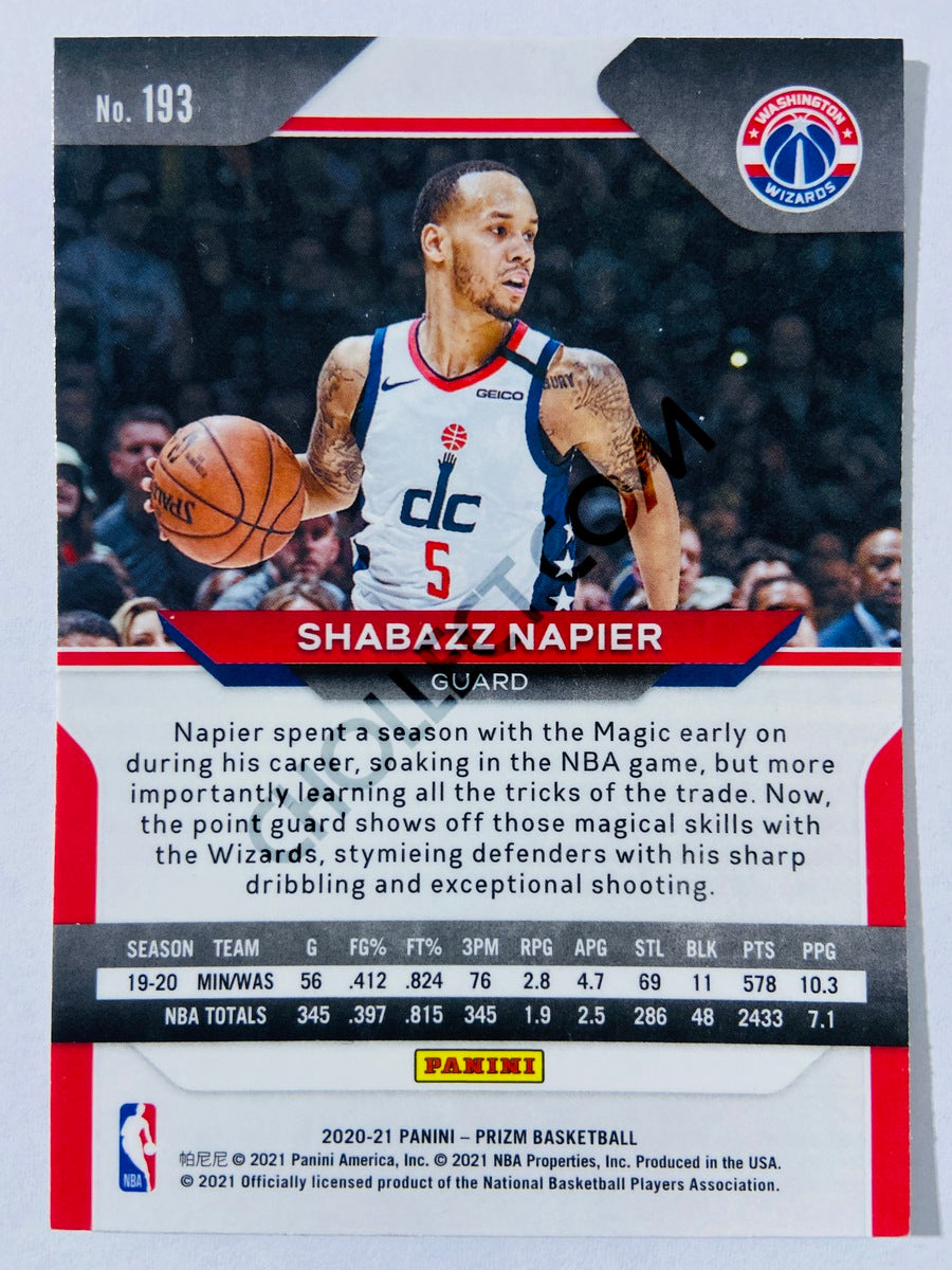 Shabazz Napier - Washington Wizards 2020-21 Panini Prizm #193