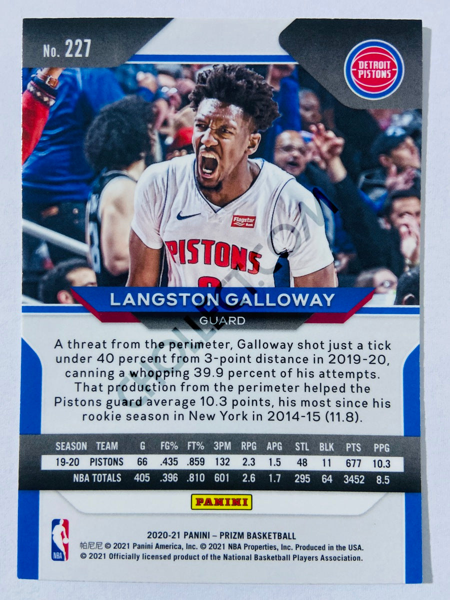 Langston Galloway - Detroit Pistons 2020-21 Panini Prizm #227