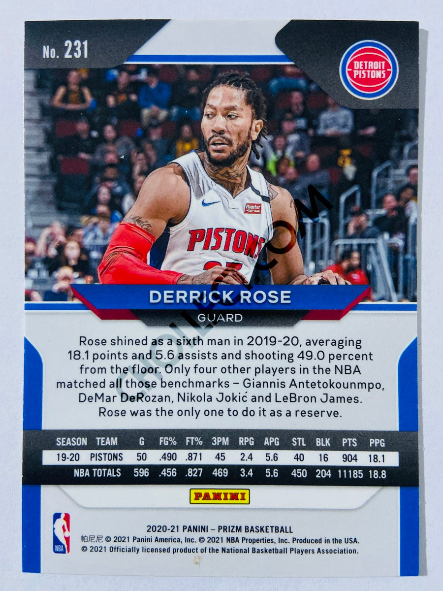 Derrick Rose - Detroit Pistons 2020-21 Panini Prizm #231