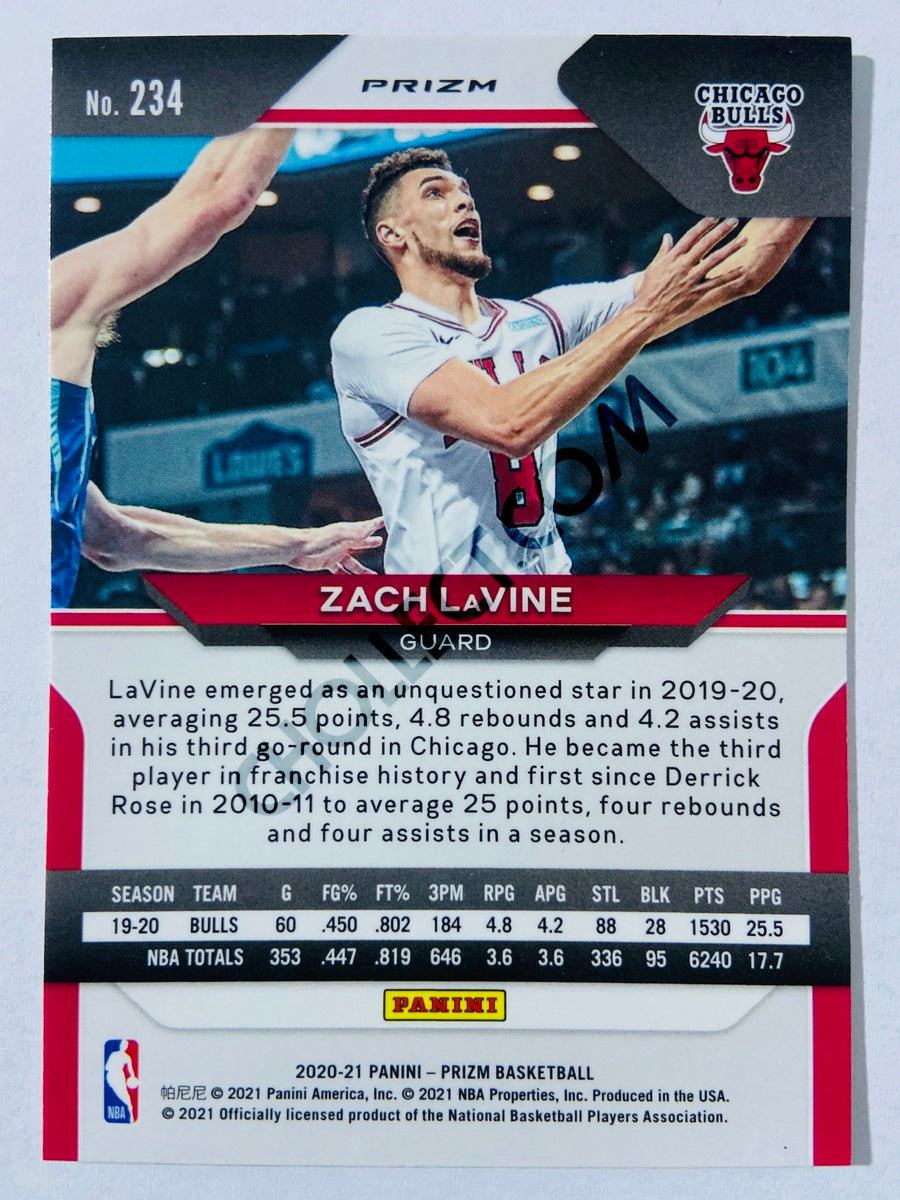 Zach LaVine - Chicago Bulls 2020-21 Panini Prizm Silver Parallel #234