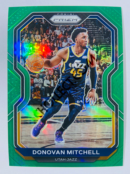 Donovan Mitchell - Utah Jazz 2020-21 Panini Prizm Green Prizm Parallel #67