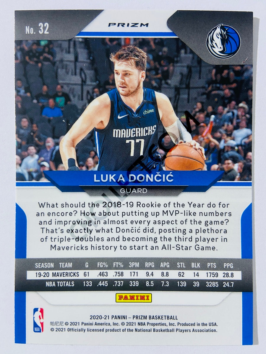 Luka Doncic - Dallas Mavericks 2020-21 Panini Prizm Red Cracked Ice Parallel #32