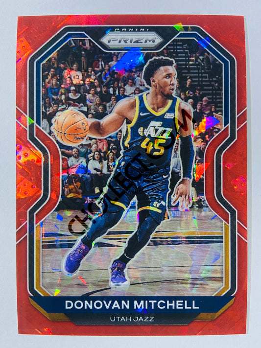 Donovan Mitchell - Utah Jazz 2020-21 Panini Prizm Red Ice Prizm Parallel #67