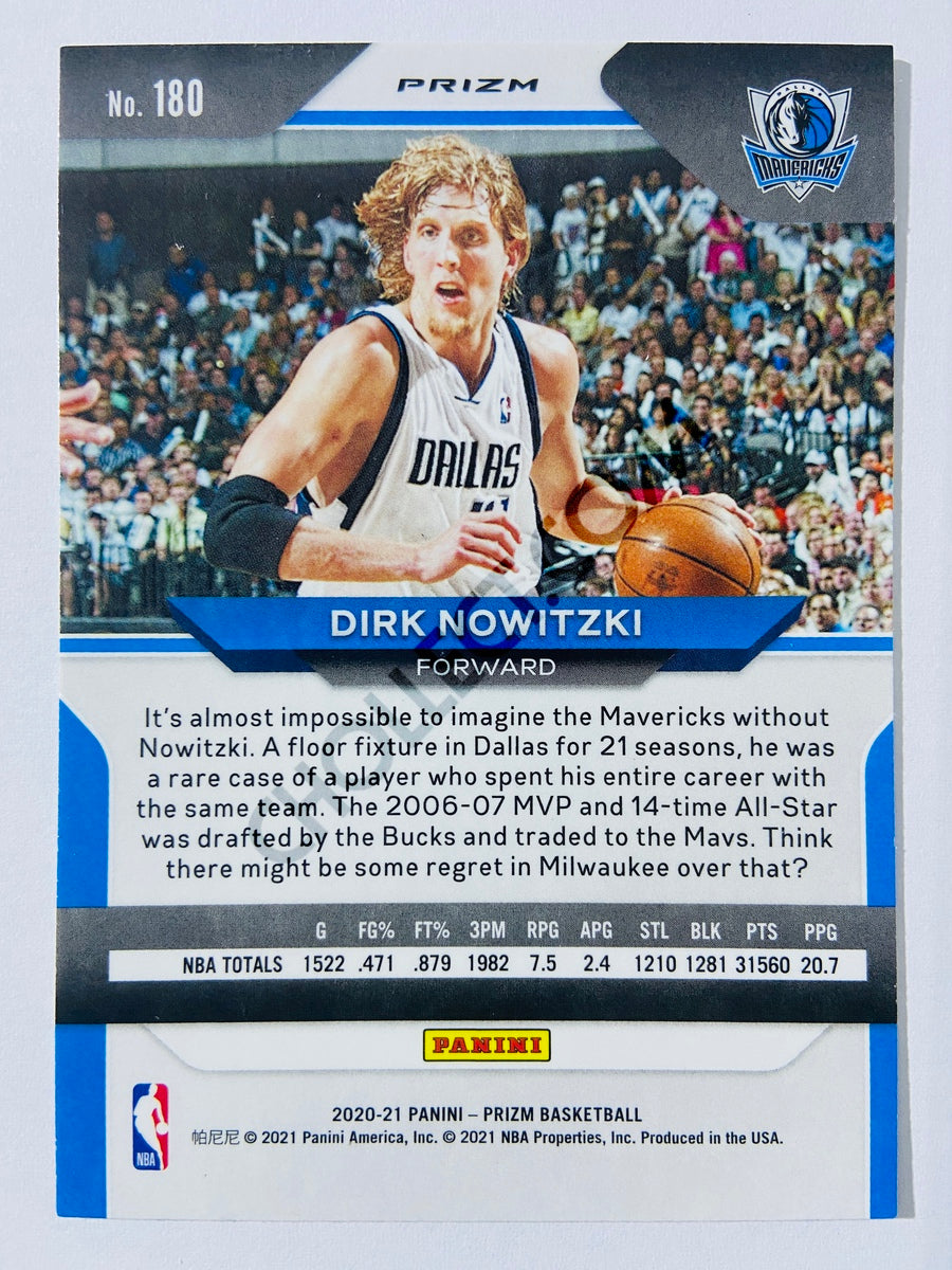 Dirk Nowitzki - Dallas Mavericks 2020-21 Panini Prizm Red Ice Prizm Parallel #180