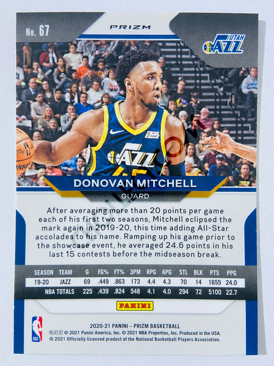 Donovan Mitchell - Utah Jazz 2020-21 Panini Prizm Red White Blue Parallel #67