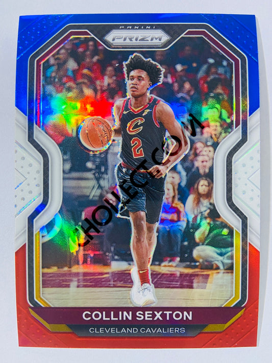 Collin Sexton - Cleveland Cavaliers 2020-21 Panini Prizm Red White Blue Parallel #225