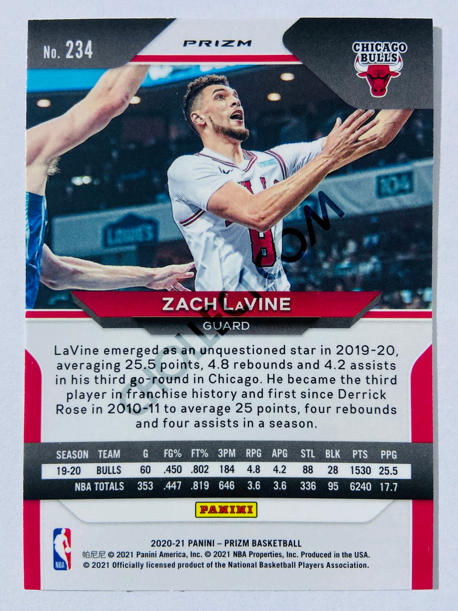 Zach Lavine - Chicago Bulls 2020-21 Panini Prizm Red White Blue Parallel #234