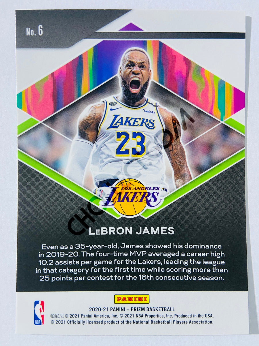 LeBron James - Los Angeles Lakers 2020-21 Panini Prizm Fearless Insert #6
