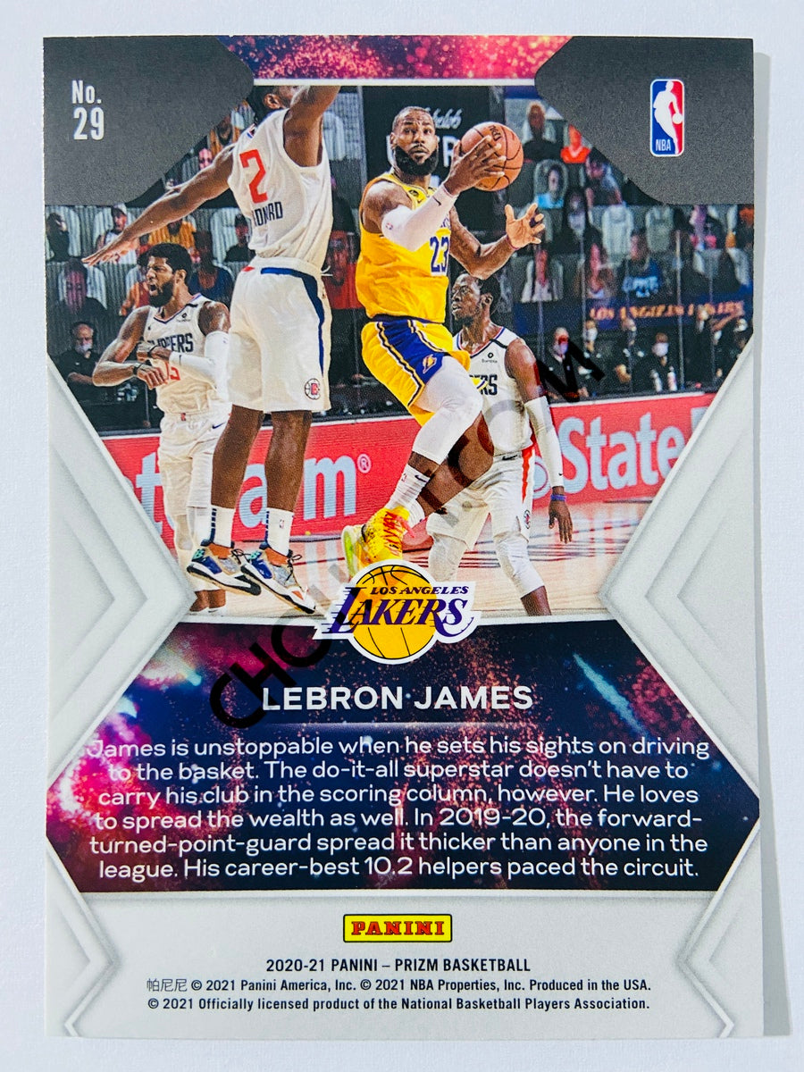 LeBron James - Los Angeles Lakers 2020-21 Panini Prizm Fireworks Insert #29