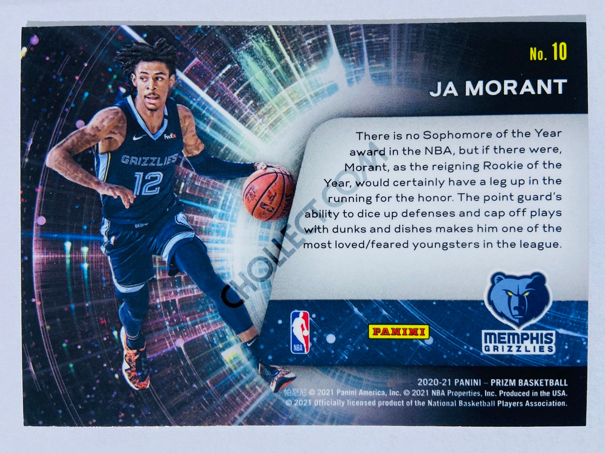 Ja Morant - Memphis Grizzlies 2020-21 Panini Prizm Sophomore Stars #10