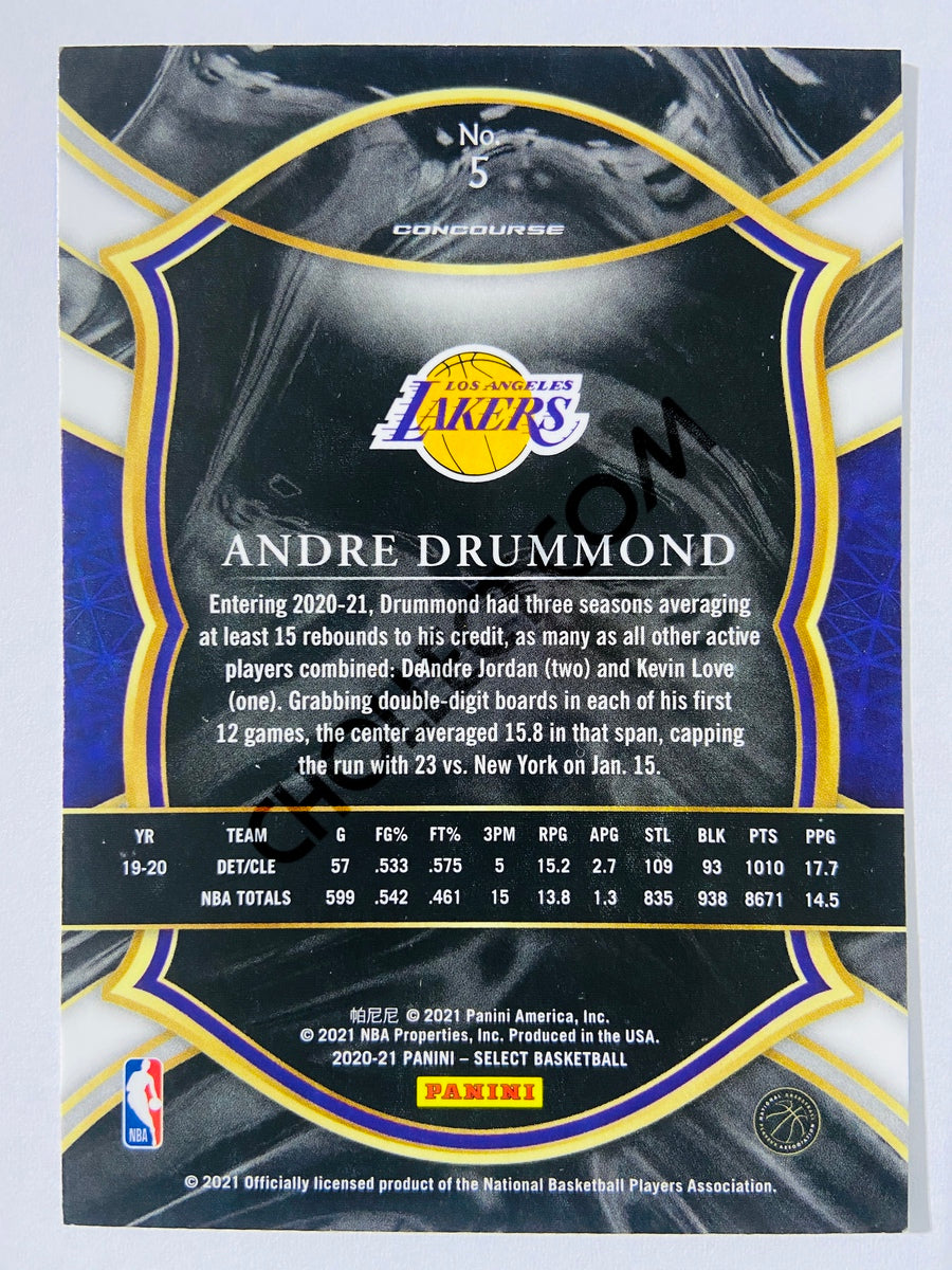 Andre Drummond - Los Angeles Lakers 2020-21 Panini Select Concourse Blue Retail #5