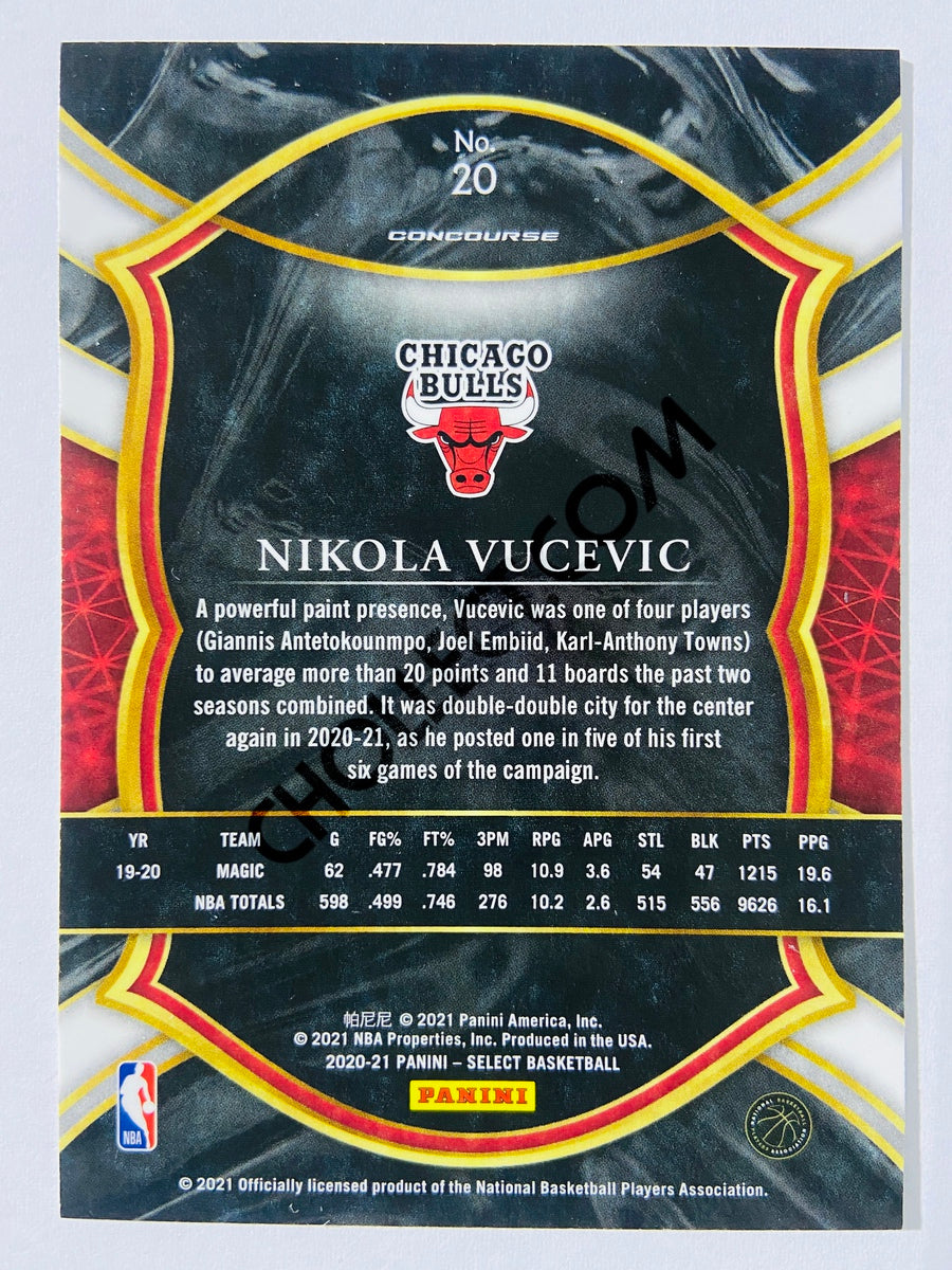 Nikola Vucevic - Chicago Bulls 2020-21 Panini Select Concourse Blue Retail #20
