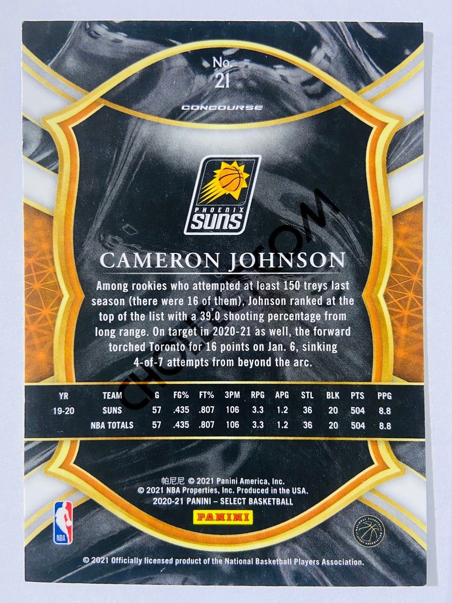 Cameron Johnson - Phoenix Suns 2020-21 Panini Select Concourse Blue Retail #21