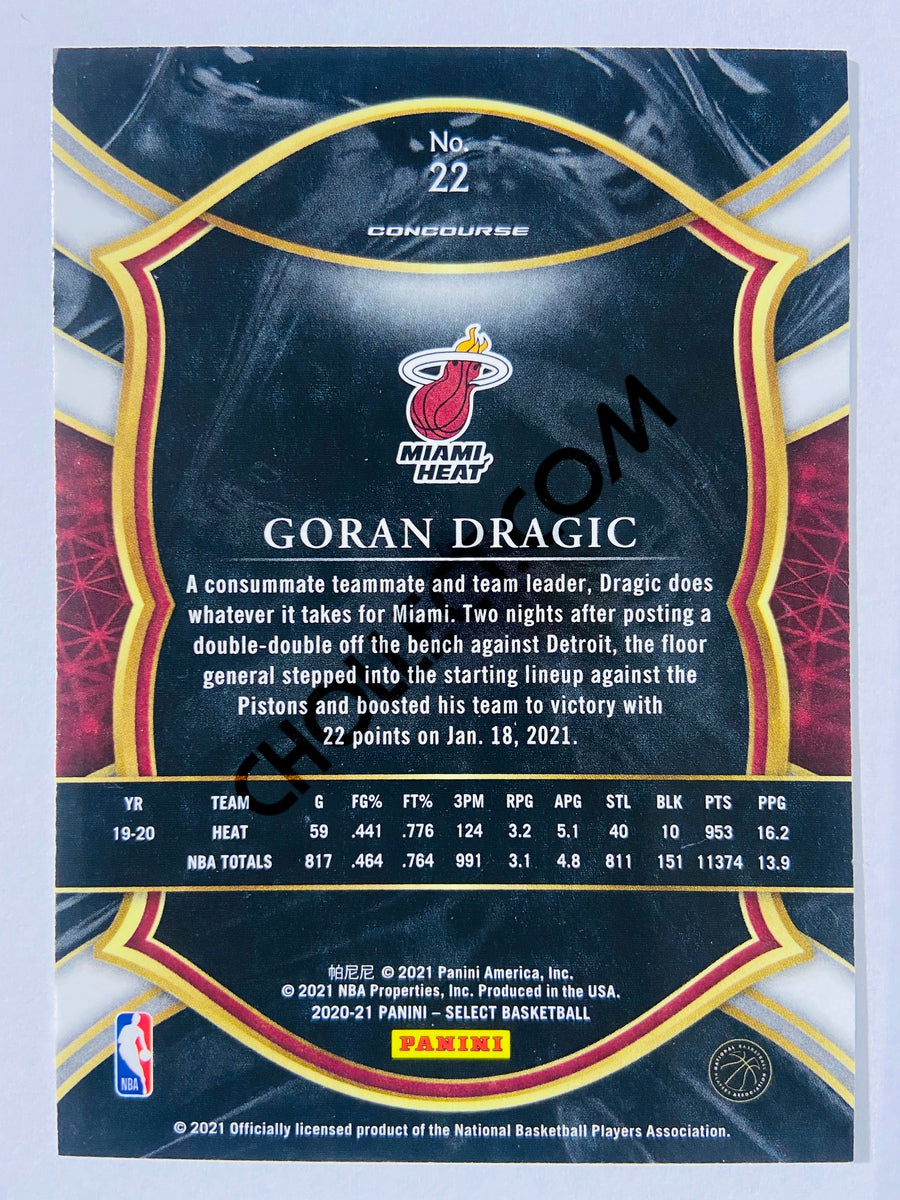 Goran Dragic - Miami Heat 2020-21 Panini Select Concourse Blue Retail #22
