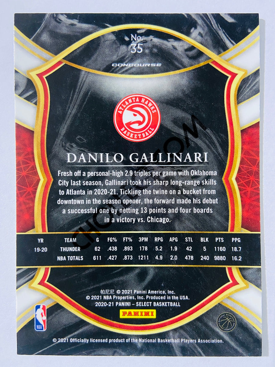 Danilo Gallinari - Atlanta Hawks 2020-21 Panini Select Concourse Blue Retail #35