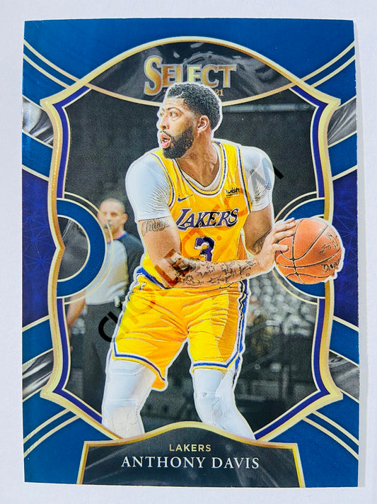 Anthony Davis - Los Angeles Lakers 2020-21 Panini Select Concourse Blue Retail #45