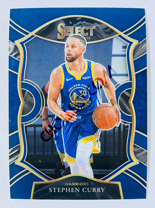 Stephen Curry - Golden State Warriors 2020-21 Panini Select Concourse Blue Retail #57