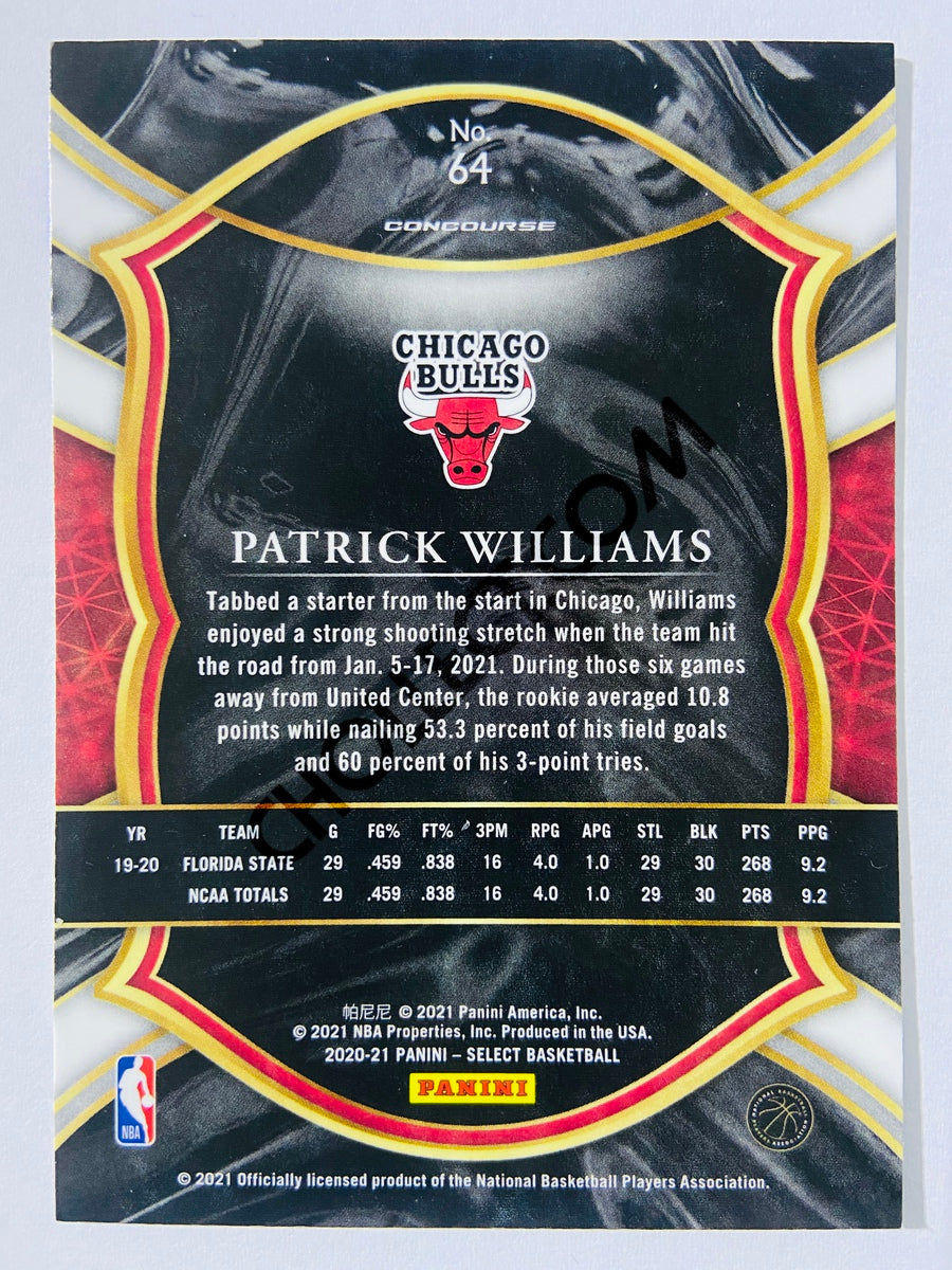 Patrick Williams - Chicago Bulls 2020-21 Panini Select Concourse Blue Retail RC Rookie #64