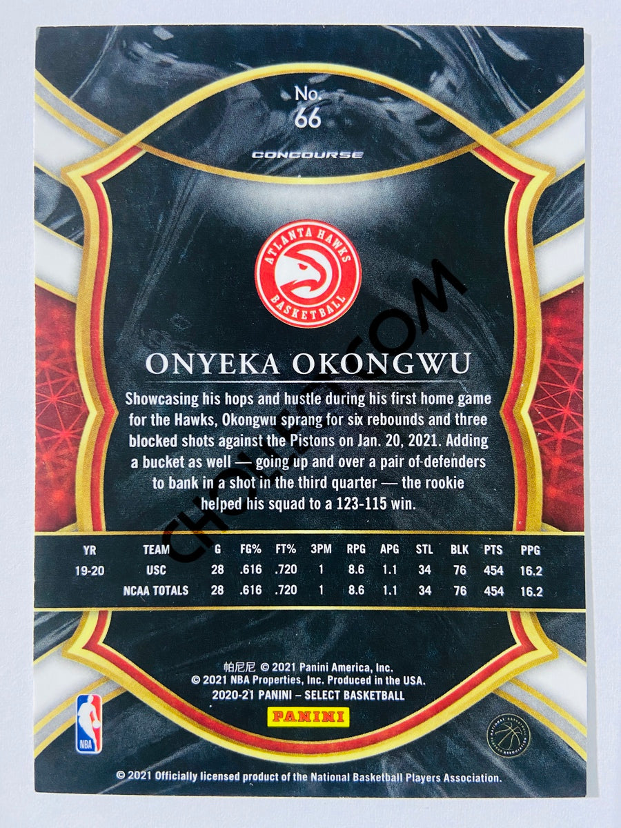 Onyeka Okongwu - Atlanta Hawks 2020-21 Panini Select Concourse Blue Retail RC Rookie #66