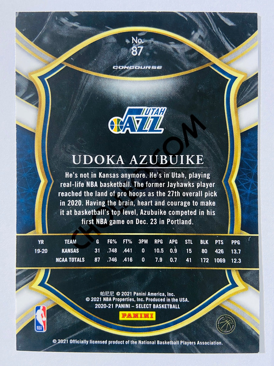 Udoka Azubuike - Utah Jazz 2020-21 Panini Select Concourse Blue Retail RC Rookie #87