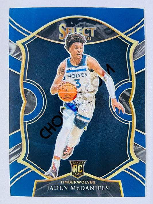 Jaden McDaniels - Minnesota Timberwolves 2020-21 Panini Select Concourse Blue Retail RC Rookie #88