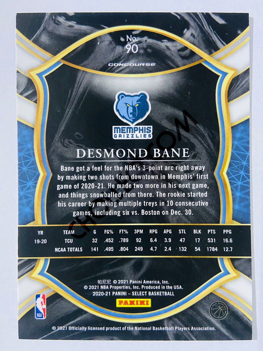 Desmond Bane - Memphies Grizzlies 2020-21 Panini Select Concourse Blue Retail RC Rookie #90