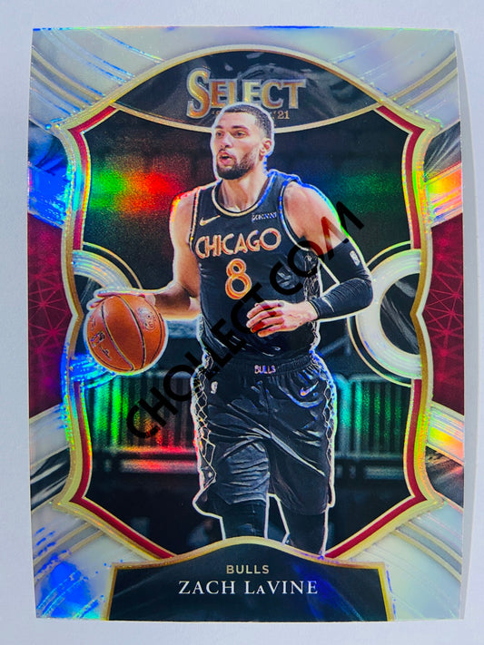 Zach Lavine - Chicago Bulls 2020-21 Panini Select Concourse Silver Prizm Parallel #14