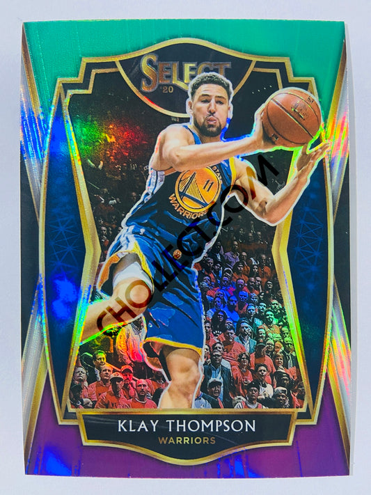 Klay Thompson - Golden State Warriors 2020-21 Panini Select Premier Green White Purple Parallel #108