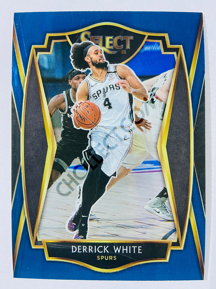Derrick White - San Antonio Spurs 2020-21 Panini Select Premier Blue Retail #141