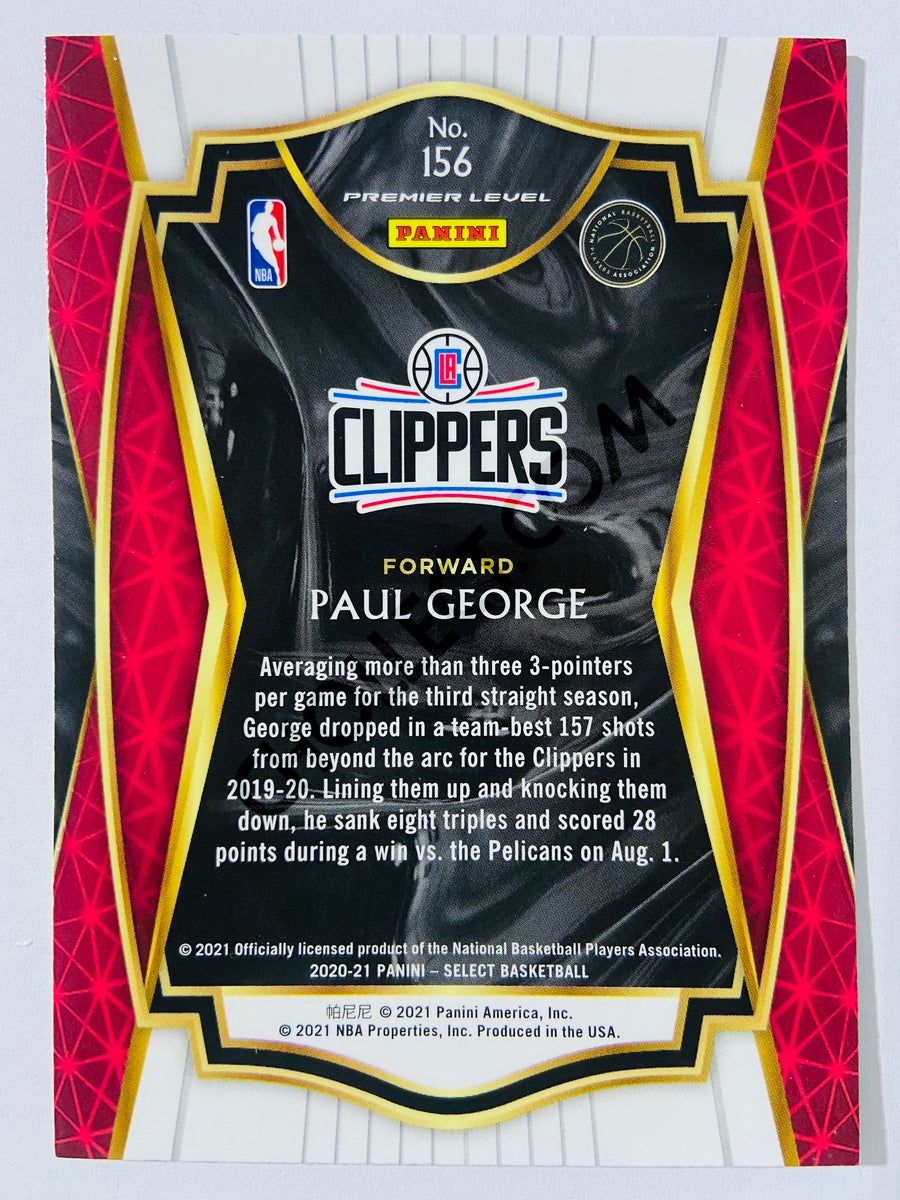 Paul George - Los Angeles Clippers 2020-21 Panini Select Premier Blue Retail #156