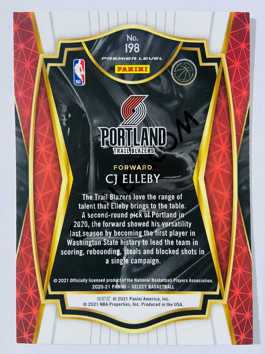 CJ Elleby - Portland Trail Blazers 2020-21 Panini Select Premier Blue Retail RC Rookie #198