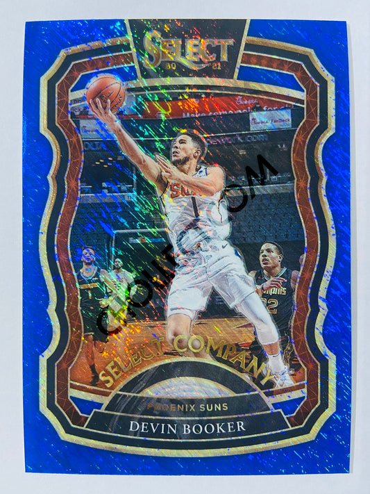 Devin Booker - Phoenix Suns 2020-21 Panini Select Select Company Blue Shimmer Parallel #15