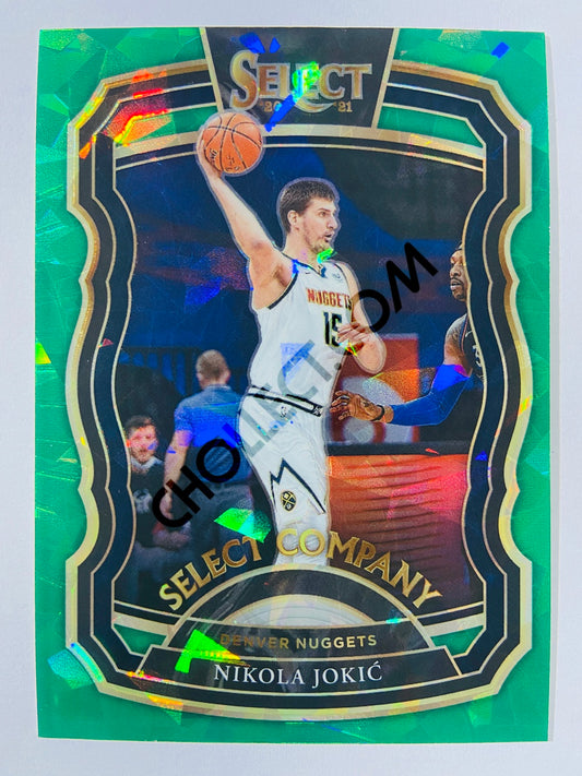 Nikola Jokic - Denver Nuggets 2020-21 Panini Select Select Company Green Cracked Ice Parallel #16