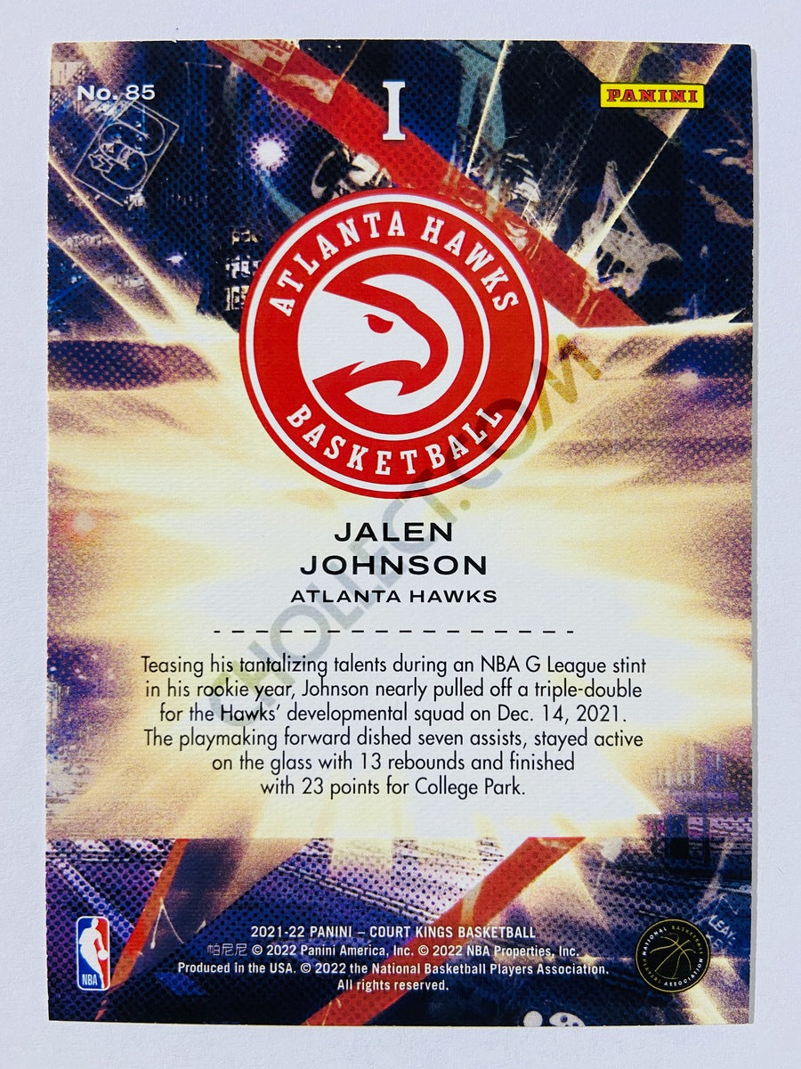 Jalen Johnson - Atlanta Hawks 2021-22 Panini Court Kings RC Rookie I #85