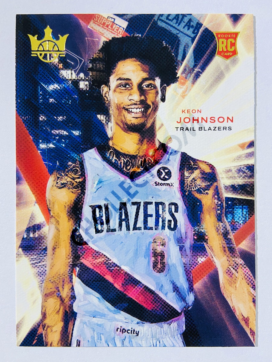 Keon Johnson - Portland Trail Blazers 2021-22 Panini Court Kings RC Rookie I #90