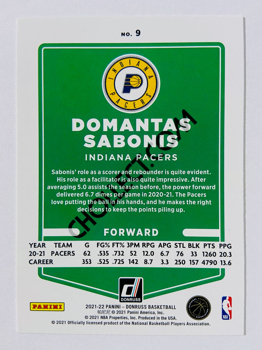 Domantas Sabonis – Indiana Pacers 2021-22 Panini Donruss #9