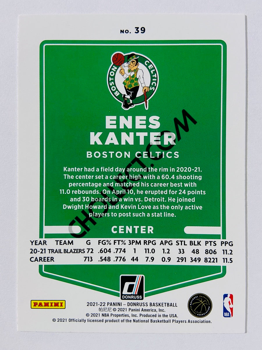 Enes Kanter – Boston Celtcs 2021-22 Panini Donruss #39