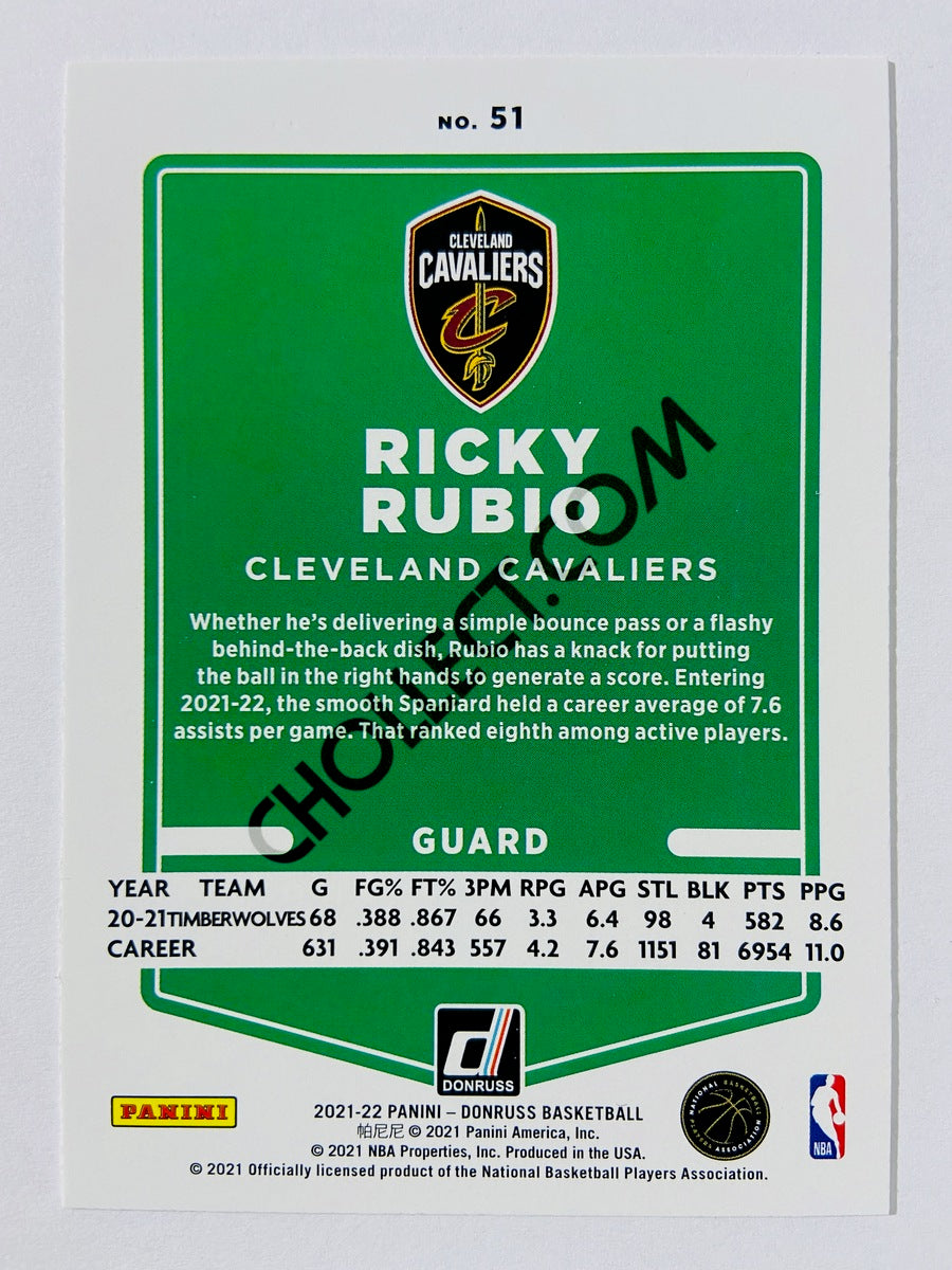 Ricky Rubio – Cleveland Cavaliers 2021-22 Panini Donruss #51