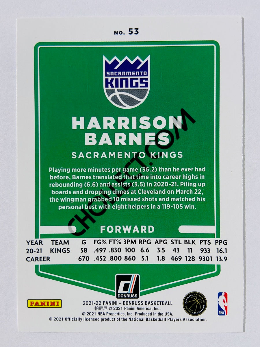 Harrison Barnes – Sacramento Kings 2021-22 Panini Donruss #53