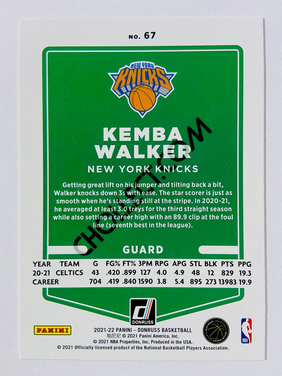 Kemba Walker – New York Knicks 2021-22 Panini Donruss #67