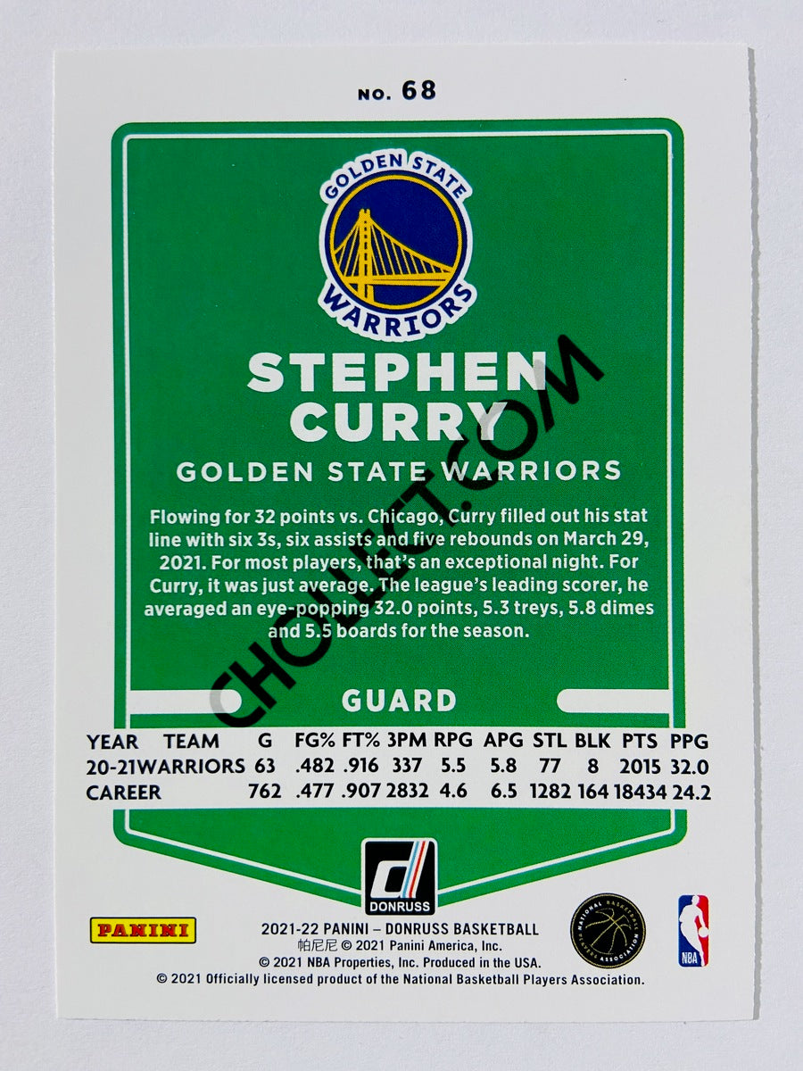 Stephen Curry – Golden State Warriors 2021-22 Panini Donruss #68