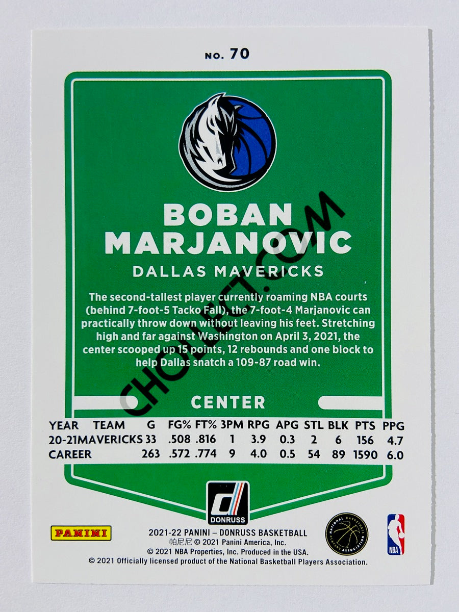 Boban Marjanovic – Dalas Mavericks 2021-22 Panini Donruss #70
