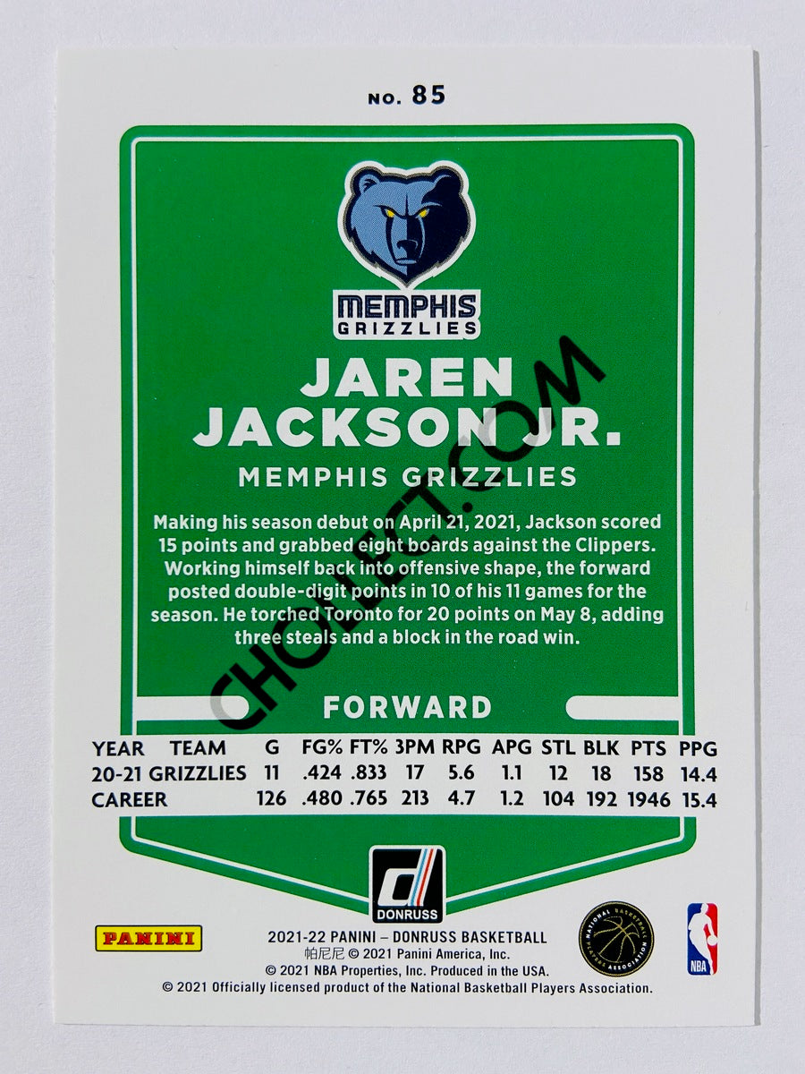 Jaren Jackson Jr. – Memphis Grizzlies 2021-22 Panini Donruss #85