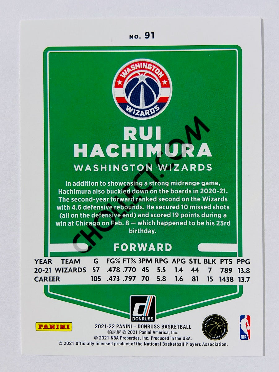 Rui Hachimura – Washington Wizards 2021-22 Panini Donruss #91
