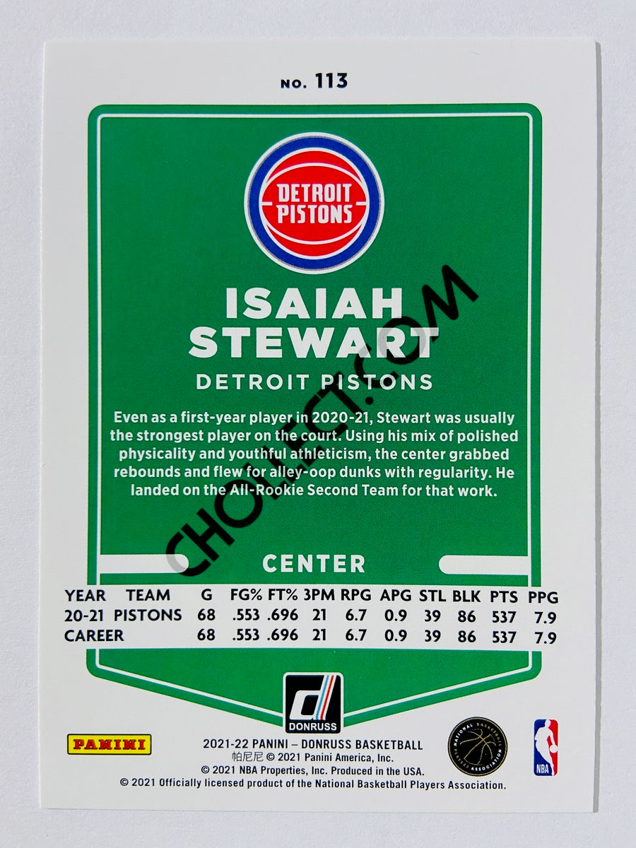 Isaiah Stewart – Detroit Pistons 2021-22 Panini Donruss #113