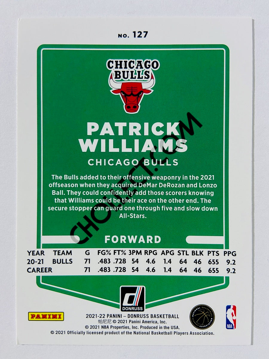 Patrick Williams – Chicago Bulls 2021-22 Panini Donruss #127