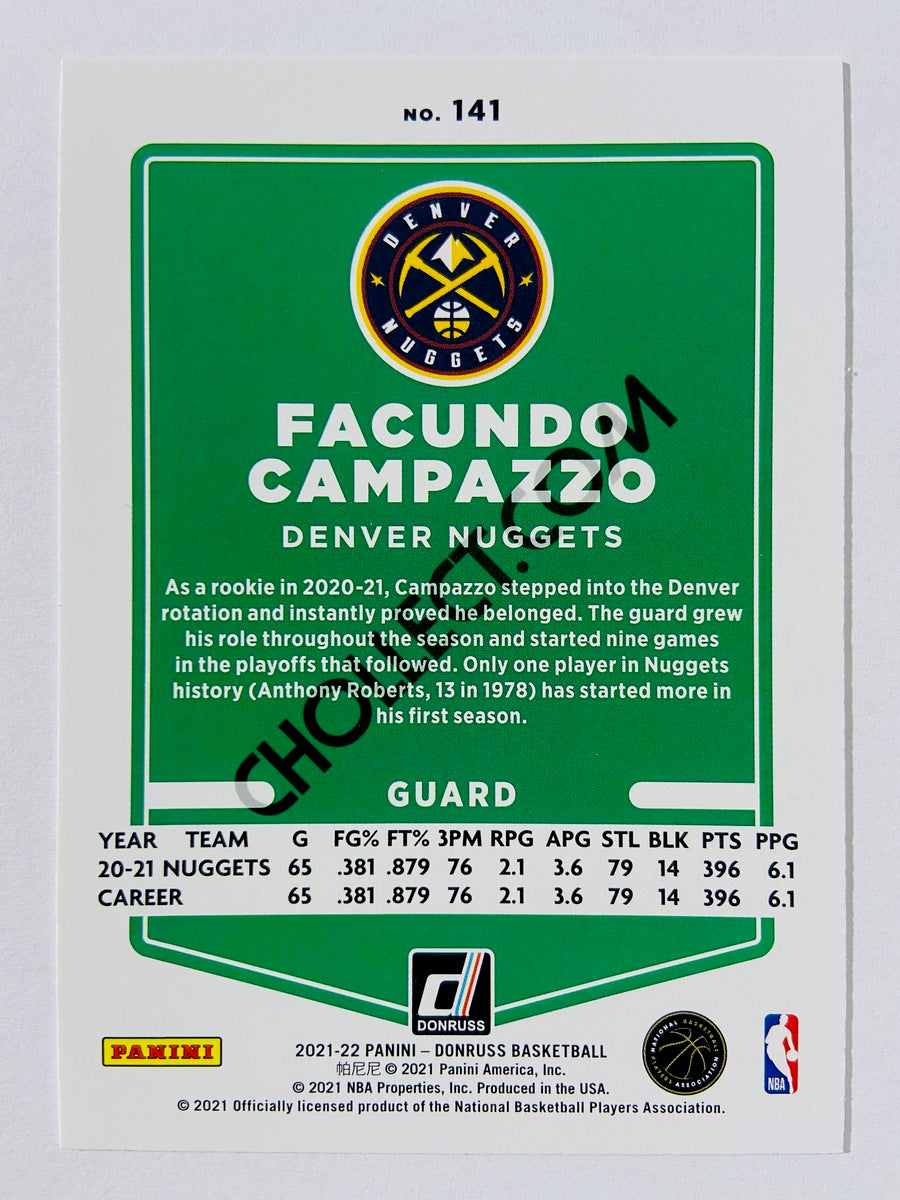 Facundo Campazzo – Denver Nuggets 2021-22 Panini Donruss #141