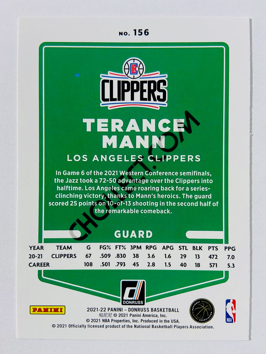 Terance Mann – Los Angeles Clippers 2021-22 Panini Donruss #156