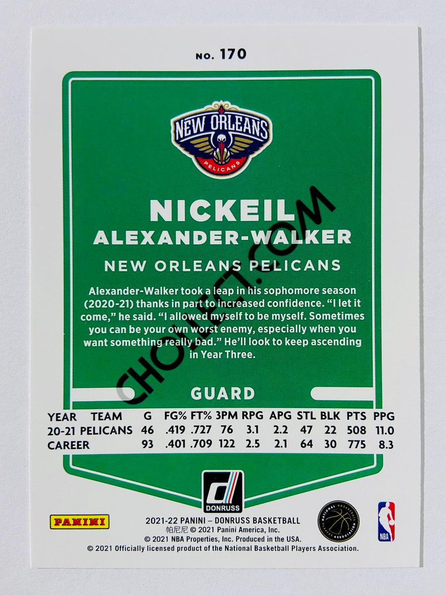 Nickeil Alexander-Walker – New Orleans Pelicans 2021-22 Panini Donruss #170