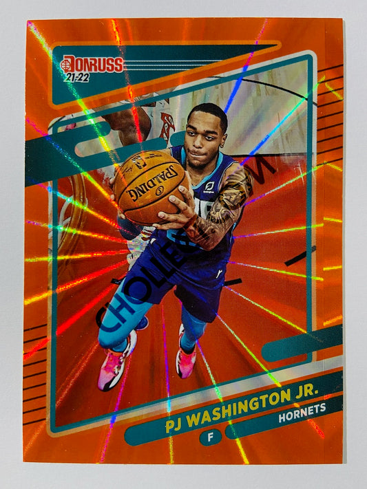 PJ Washington – Charlotte Hornets 2021-22 Panini Donruss Orange Laser Parallel #41